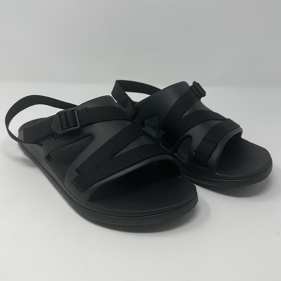 CHACO Black Chillos Sport Rubber Adjustable Strap Sandals Size 11 - Picture 2 of 10